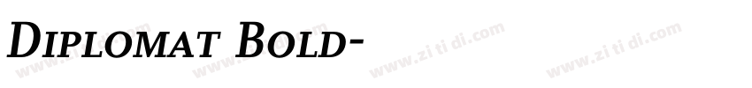 Diplomat Bold字体转换